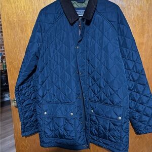 Lands' End Men's Quilted Jacket - Deep Blue
